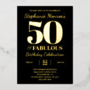 Recherche de 50 and fabulous invitations Typographie
