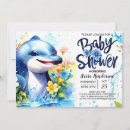 Recherche de dolphin baby shower invitations Aquarelle