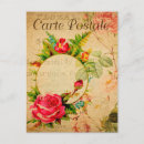 Recherche de rose rouge vintage cartes postales Français