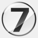 Recherche de numéro 7 autocollants Sept