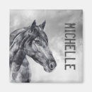 Recherche de cheval blanc noir magnets Moderne