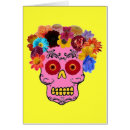 Recherche de crâne fleuri cartes postales Rose
