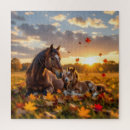 Recherche de jument puzzles Jument et poulain
