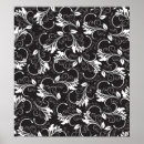 Suche nach weiße blume auf schwarzem hintergrund poster Muster