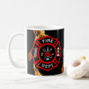 Recherche de pompier tasses Le feu