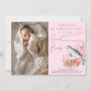Recherche de beau bébé invitations Rose
