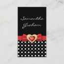 Recherche de pois rouge et blanc cartes visite Pour elle