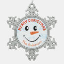 Recherche de visage de sourire ornements Hiver