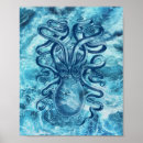 Recherche de dessin de poulpe posters Bleu