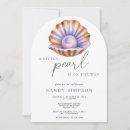 Recherche de pearl baby shower invitations Coquillage