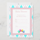 Recherche de diamond baby shower invitations Moderne