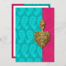 Recherche de paon paisley invitations Aqua