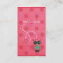 Suche nach rosa eule visitenkarten Girly