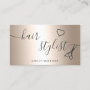 Recherche de luxe doré cartes visite Coiffeur