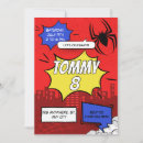 Recherche de comics invitations Superhero