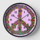 Recherche de symbole de paix horloges Fleurs