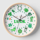 Suche nach st patricks tag wanduhren Kleeblatt