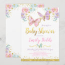 Recherche de papillons baby shower invitations Aquarelle