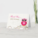 Suche nach rosa eulen karten Danke