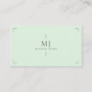 Recherche de menthe pastel cartes visite Monogramme
