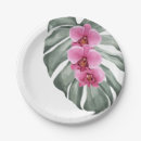 Suche nach orchideen teller Aquarellblüte