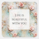 Recherche de citations romantiques autocollants Rose