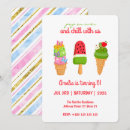 Recherche de glace kawaii invitations Pour enfants