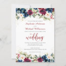 Recherche de bordeaux et bleu marine mariage invitations Script