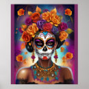 Recherche de fille de crâne posters Fleurs