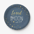 Suche nach mond und sterne teller Gold
