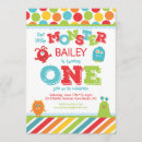 Recherche de monster 1ans anniversaire invitations Monstre 1er anniversaire
