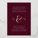 Recherche de bordeaux et or mariage invitations Formel