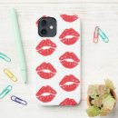 Recherche de rouge à lèvres rouge iphone coques Motif des lèvres