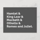Recherche de shakespeare cartes postales Othello