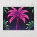 Recherche de rose fluorescent cartes postales Vert