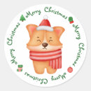 Recherche de chien de père noël autocollants Vacances