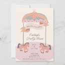 Recherche de cheval de carrousel invitations Girl