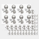 Recherche de extraterrestre papier cadeau Ufo