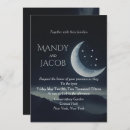 Recherche de nuit mariage invitations Lune croissant