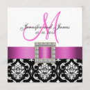 Recherche de blanche de damassé mariage invitations Rose
