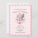 Recherche de premier de babys anniversaire invitations Rose