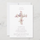 Recherche de croisé baptême invitations Floral