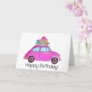 Suche nach rosa auto karten Aquarell