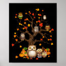 Suche nach eule in einem baum poster Herbst