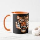 Recherche de visage tigre tasses Noir