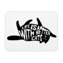 Recherche de noir et blanc chat magnets Amusant