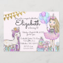 Recherche de gâteau rose invitations D'anniversaire de la licorne