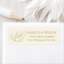 Recherche de gold calligraphy étiquettes adresse retour Bride