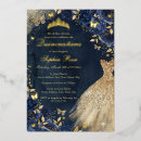 Recherche de quinceanera bleu marine invitations Papillon