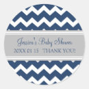 Recherche de blue grey baby shower autocollants Merci